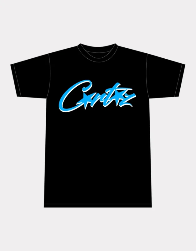 Corteiz Allstarz Logo Schwarzes T-Shirt